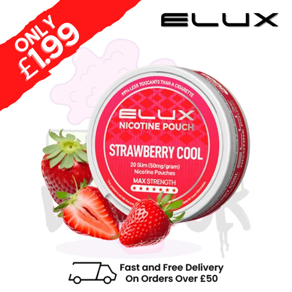 Strawberry Cool Elux Legend Nicotine Pouches - ONLY £3.99