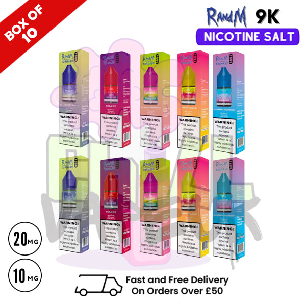 RandM Tornado 9000 Nic Salt 10ml R and M - Pack of 10