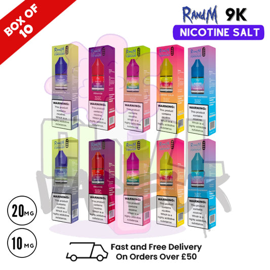 RandM Tornado 9000 Nic Salt 10ml R and M - Pack of 10