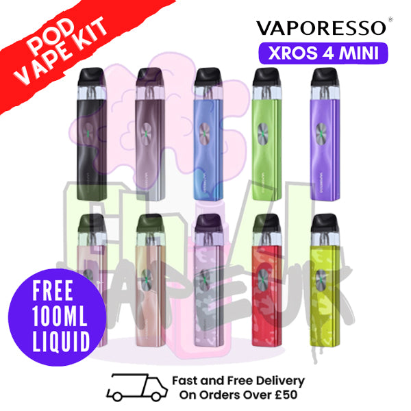Vaporesso Xros Mini 4 Kit + Free 100ML Eliquid