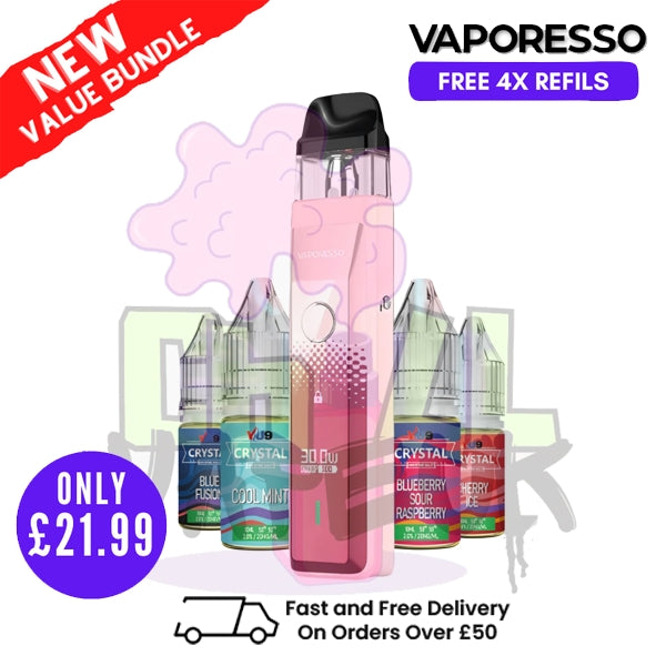 Pink Vaporesso Xros Pro Pod Kit | FREE 4X REFILS | £21.99