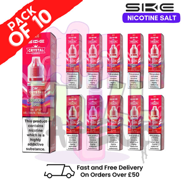 Strawberry Burst Crystal SKE Nic Salt Box / Pack Of 10
