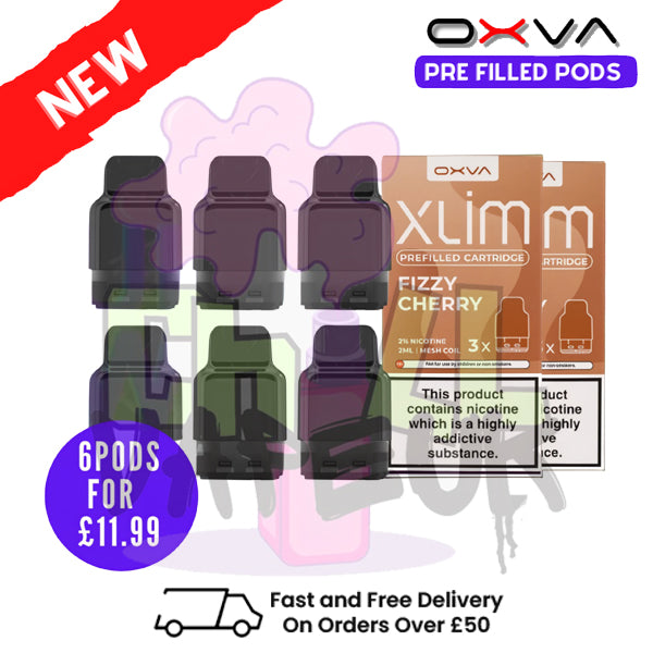 Fizzy Cherry Oxva Xlim Flavoured Pre-filled Pod Cartridges - £1.69