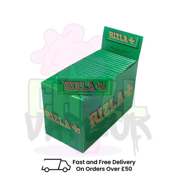 Rizla Standard Green Cigarette Rolling Papers A box of 100 booklets - Rizla Regular