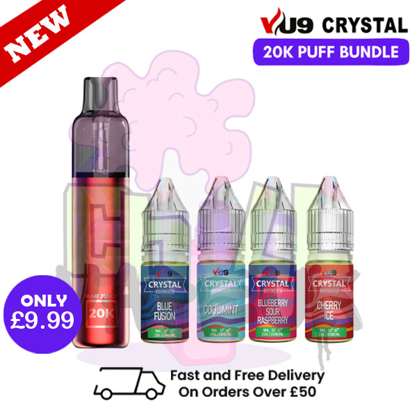 VU9 Crystal 20K Refillable Disposable Kit | FREE 4 REFILS | £9.99