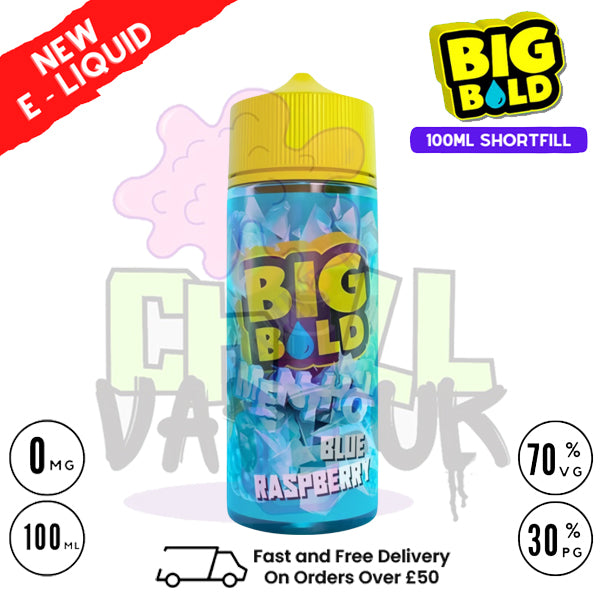 Blue Raspberry Big Bold Menthol Vape Juice 100ml