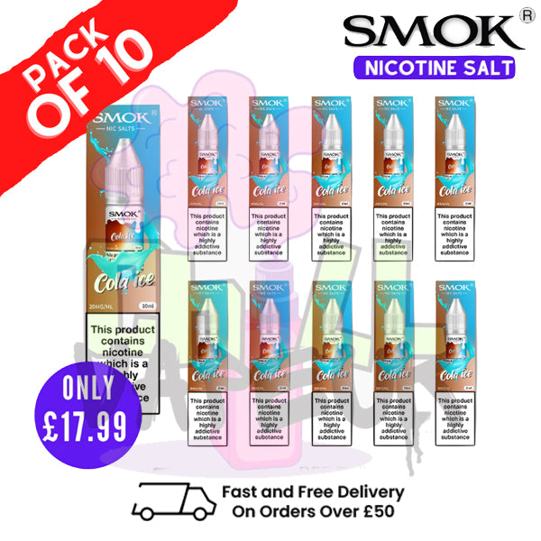 Cola Ice Smok Nic Salt E Liquid BOX OF 10