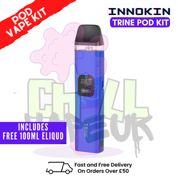 Klein Blue Innokin Trine Pod Vape Kit + FREE 100ML Eliquid