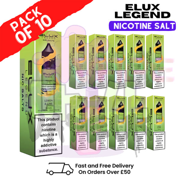 Lemon Lime Elux Legend Nic Salt BOX OF 10
