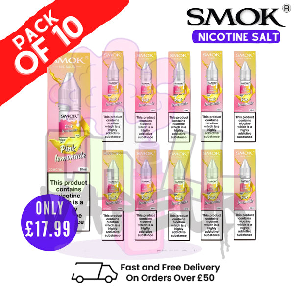 Pink Lemonade Smok Nic Salt E Liquid BOX OF 10