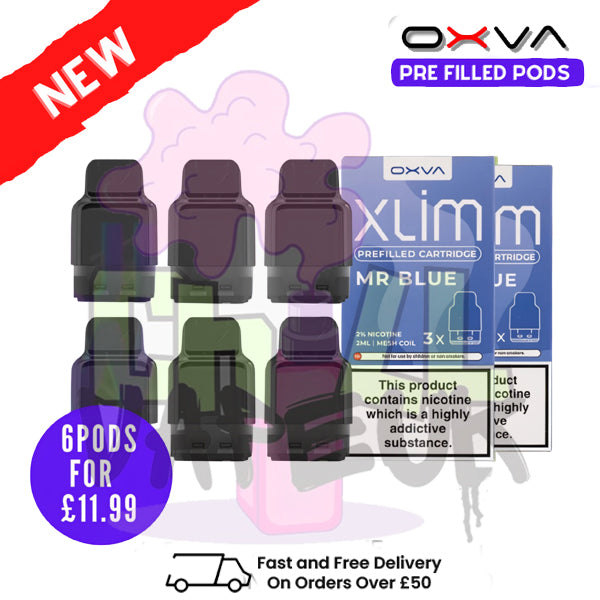Mr Blue Oxva Xlim Flavoured Pre-filled Pod Cartridges - £1.69