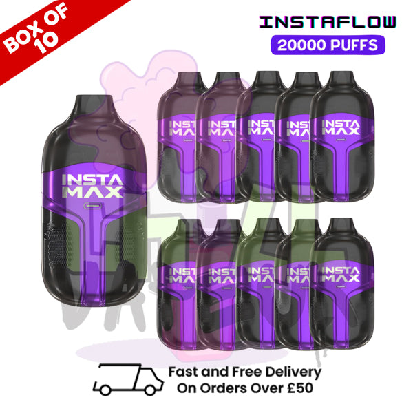 Strawberry Blue Razz InstaMax 20K Puff Bar Box Of 10
