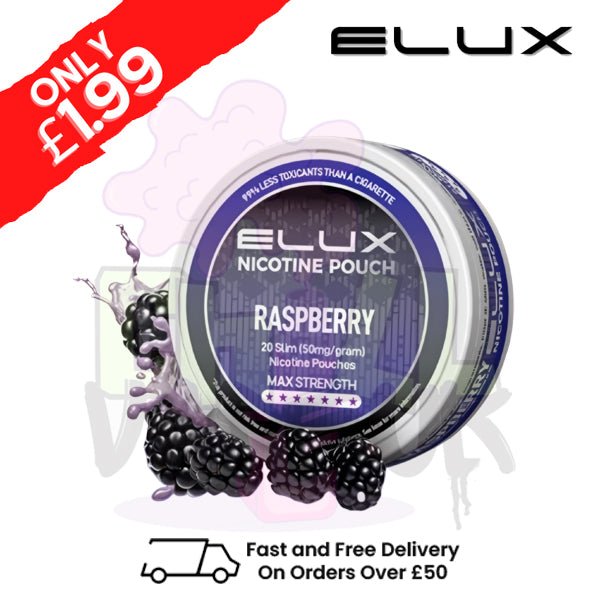 Raspberry Elux Legend Nicotine Pouches - ONLY £3.99