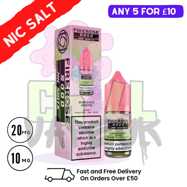 Bubblegum Airways - Firerose 10ML Nic Salt