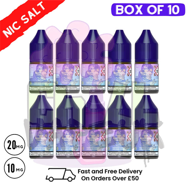 Blueberry on Ice RandM Tornado 7000 Nic Salt BOX OF 10