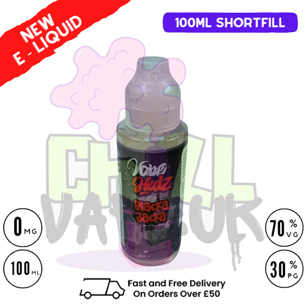 Black Jacka Vape Hedz 100ml Shortfill Eliquid
