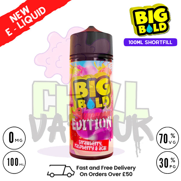 Strawberry Raspberry & ACAI Big Bold Vape Juice 100ml