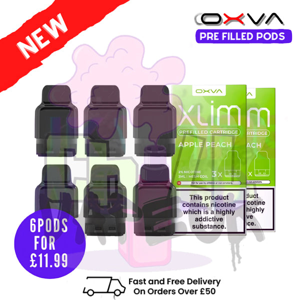 Apple Peach Oxva Xlim Flavoured Pre-filled Pod Cartridges - £1.69