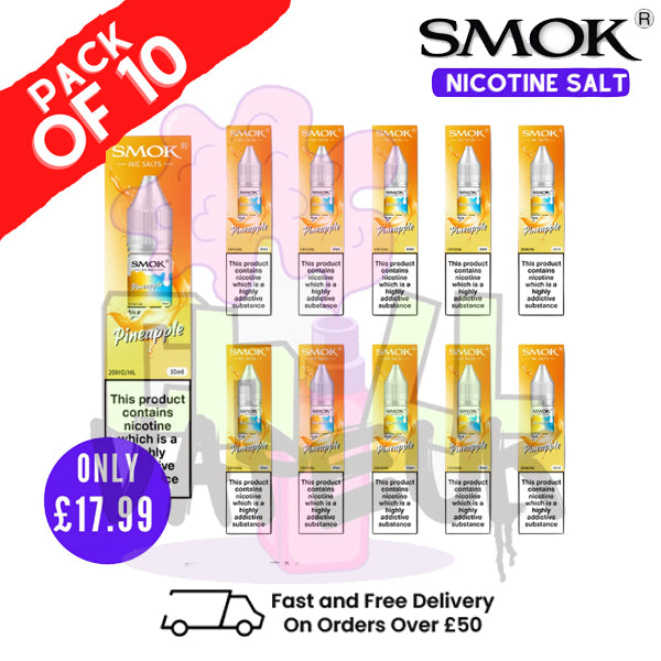 Pineapple Smok Nic Salt E Liquid BOX OF 10