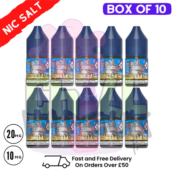 Blue Sour Raspberry RandM Tornado 7000 Nic Salt BOX OF 10