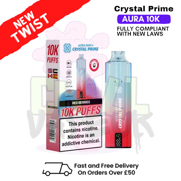 Red Berries Crystal Prime 10K Puff Pod Kit