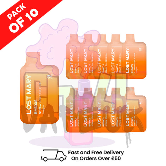 Straw Golden Pina Lost Mary Box Of 10