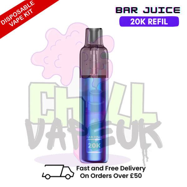 Blue Bar Juice 20K Puff Refil Disposable Kit + FREE Eliquid