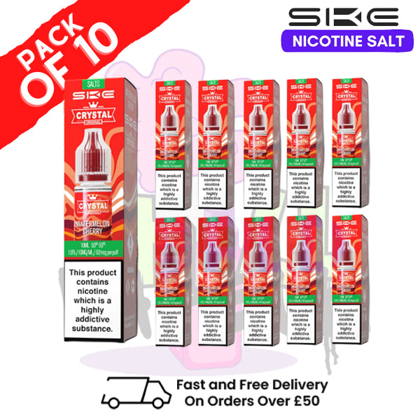 Watermelon Cherry Crystal SKE Nic Salt Box / Pack Of 10