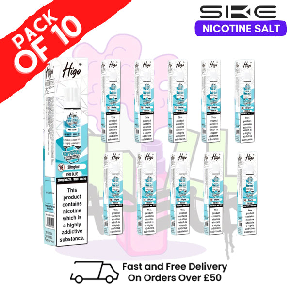 Pro Blue Crystal Higo Nic Salt Box Of 10