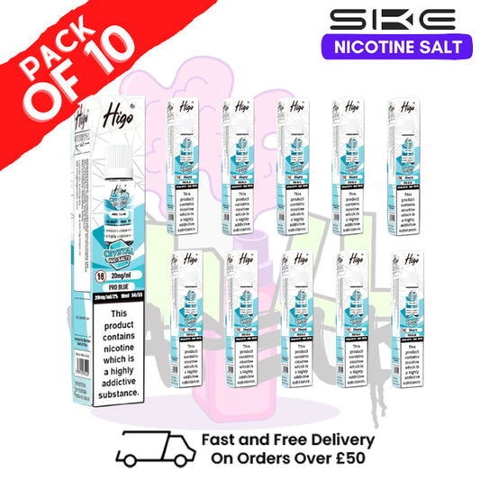Pro Blue Crystal Higo Nic Salt Box Of 10