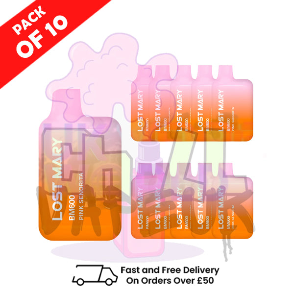 Pink Senorita Lost Mary 600 Puff Bars Pack Of 10