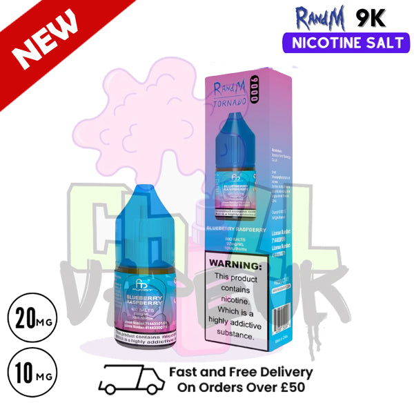 Blueberry Raspberry RandM Tornado 9000 Nic Salt 10ml eLiquid - £1.99