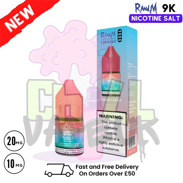 Gummy Bear RandM Tornado 9000 Nic Salt 10ml eLiquid - £1.99
