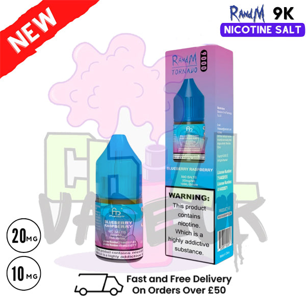 Blueberry Raspberry RandM Tornado 9000 Nic Salt 10ml eLiquid - £1.99