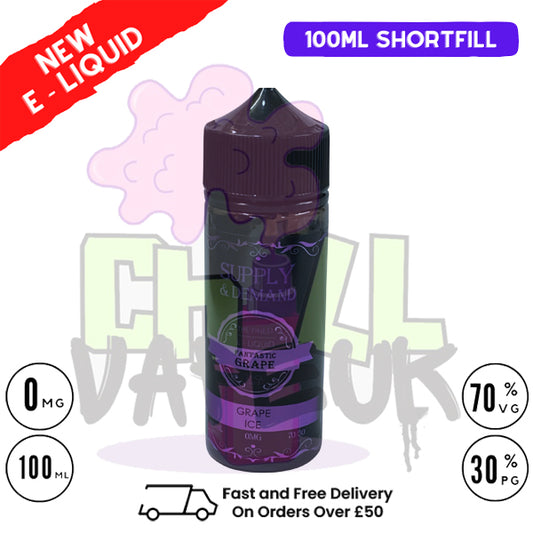 Grape Ice Supply & Demand 100ml Shortfill Eliquid