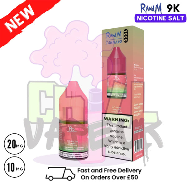 Rainbow RandM Tornado 9000 Nic Salt 10ml eLiquid - £1.99