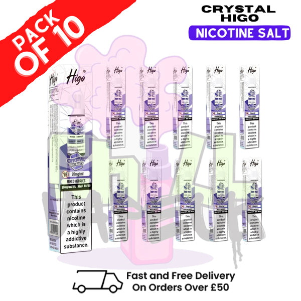 Mixed Berries Crystal Higo Nic Salt Box Of 10