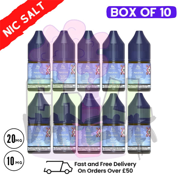 Peach Ice RandM Tornado 7000 Nic Salt BOX OF 10