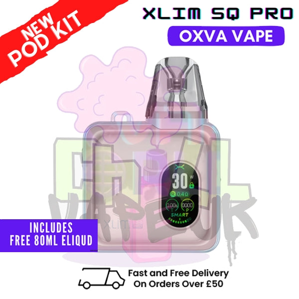 Pastel Pink Oxva Xlim SQ Pro Vape Kit | £19.99 + Free Liq