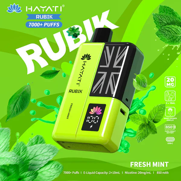 Hayati Rubik 7000 Puffs Replaceable Vape Kit - Chill Vape UK