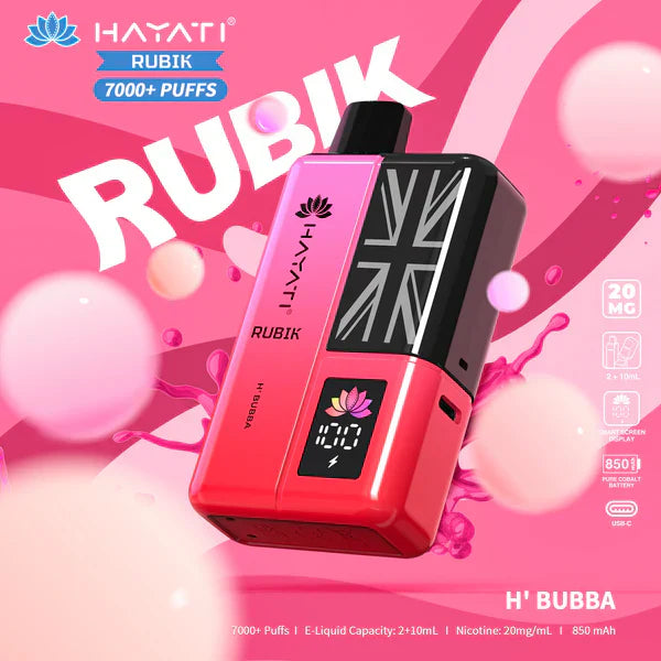 Hayati Rubik 7000 Puffs Replaceable Vape Kit - Chill Vape UK