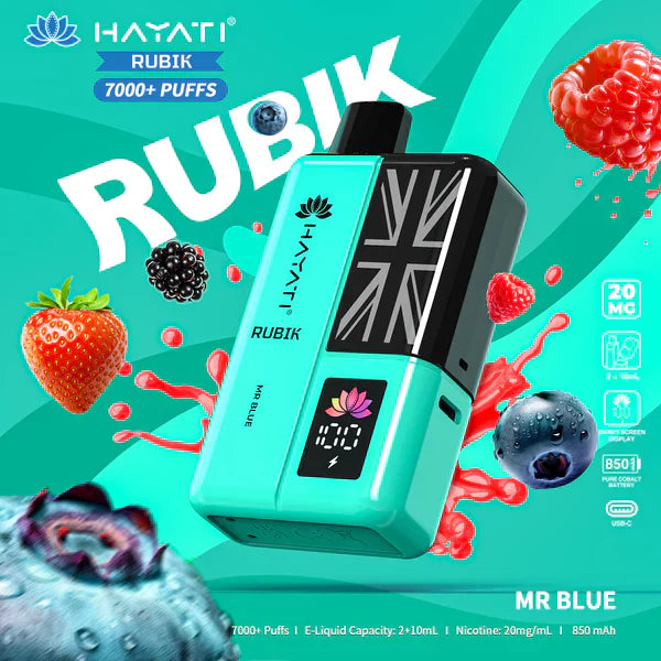 Hayati Rubik 7000 Puffs Replaceable Vape Kit - Chill Vape UK