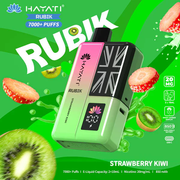 Hayati Rubik 7000 Puffs Replaceable Vape Kit - Chill Vape UK