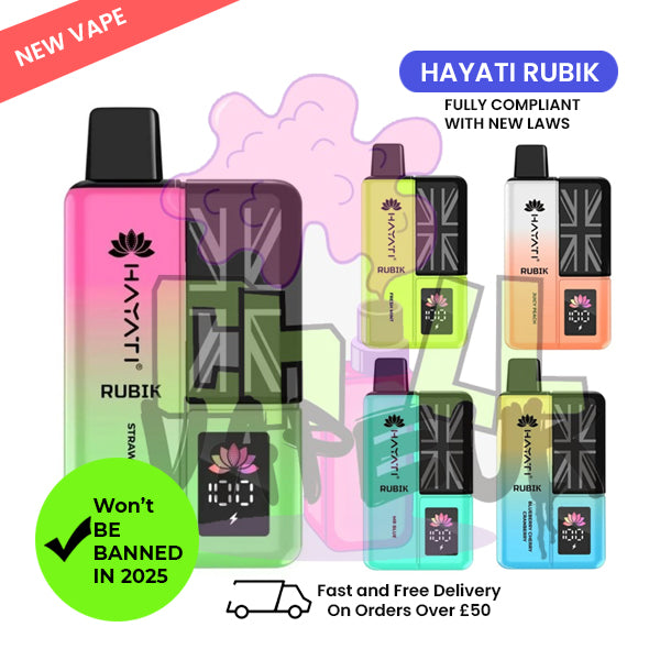 Hayati Rubik 7000 Puffs Replaceable Vape Kit - Chill Vape UK
