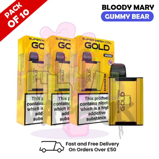 Gummy Bear - GOLD Bloody Mary Box of 10