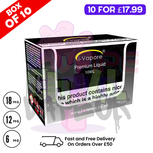 Apple i-Vapore E-Liquid 100ML Multi-Pack (10X10ML)
