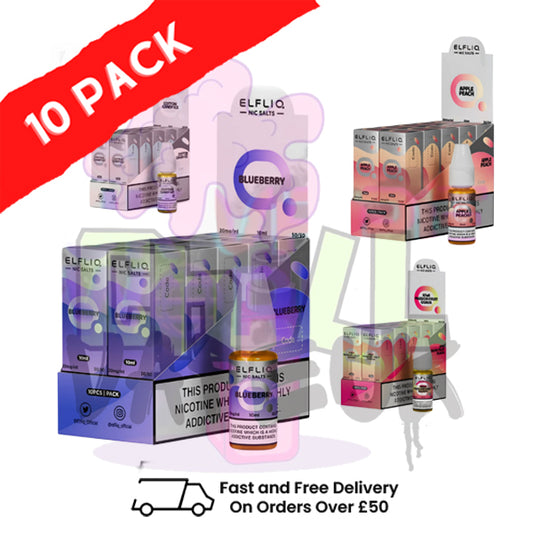 Elf Bar Nic ElfLiq Salt E-Juice 10ml - Box Of 10