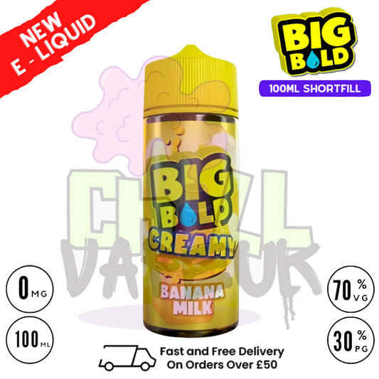 Banana Milk Big Bold Vape Juice 100ml | £9.50 + Nicshots