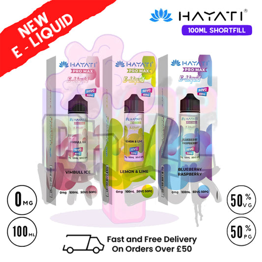Hayati Pro Max 50/50 Shortfill Juice 100ML Eliquid | FREE NIC Shots