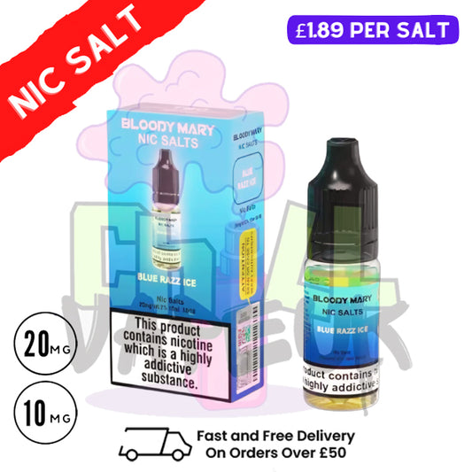 Blue Razz ICE - Bloody Mary 10ML Nic Salt